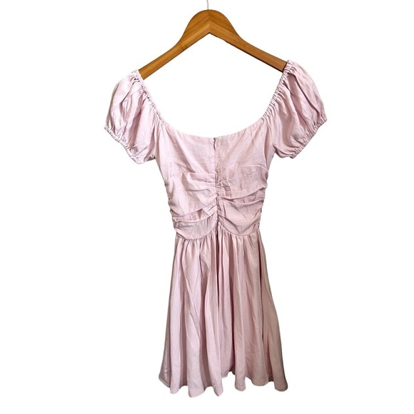 NWT Princess Polly Petal Pink Shirred Mini Dress Barbiecore Coquette Size 0 - Picture 9 of 10